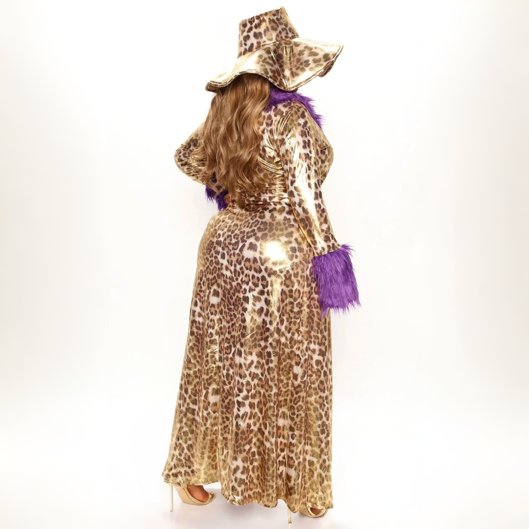 Cheetah Print Three Piece Set with Coat, Shorts and Bucket Hat