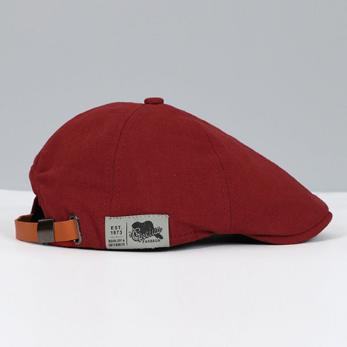 Men's Beret with Adjustable Strap and Breathable Lightweight Fabric, Unisex Design