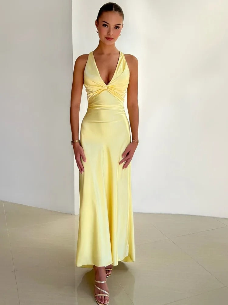 Lydia | Elegant Sleeveless V-Neck Maxi Dress for Special Occasions - Image 3