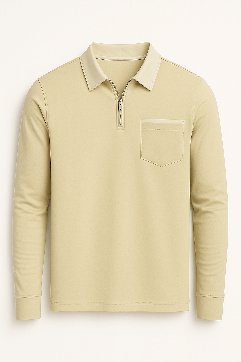 LumiNovi | Colorblock Long Sleeve Polo Shirt