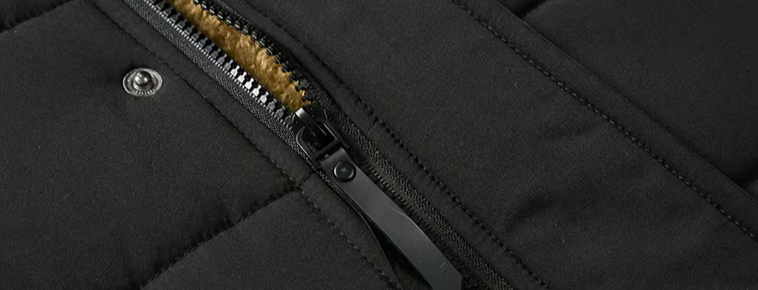 Men's Fur-Lined Winter Jacket with Detachable Hood and Weather-Resistant Shell