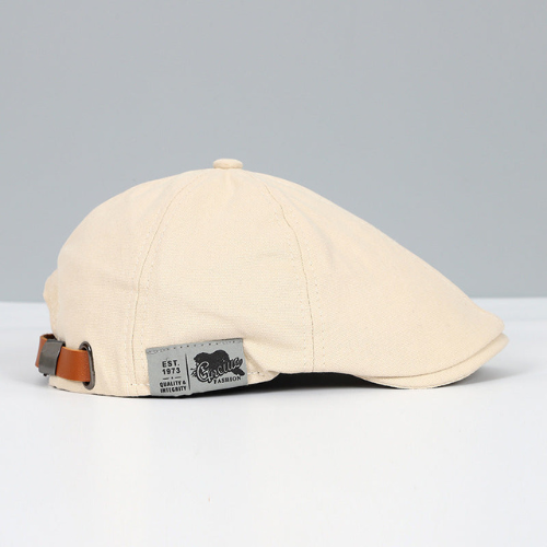 Men's Beret with Adjustable Strap and Breathable Lightweight Fabric, Unisex Design