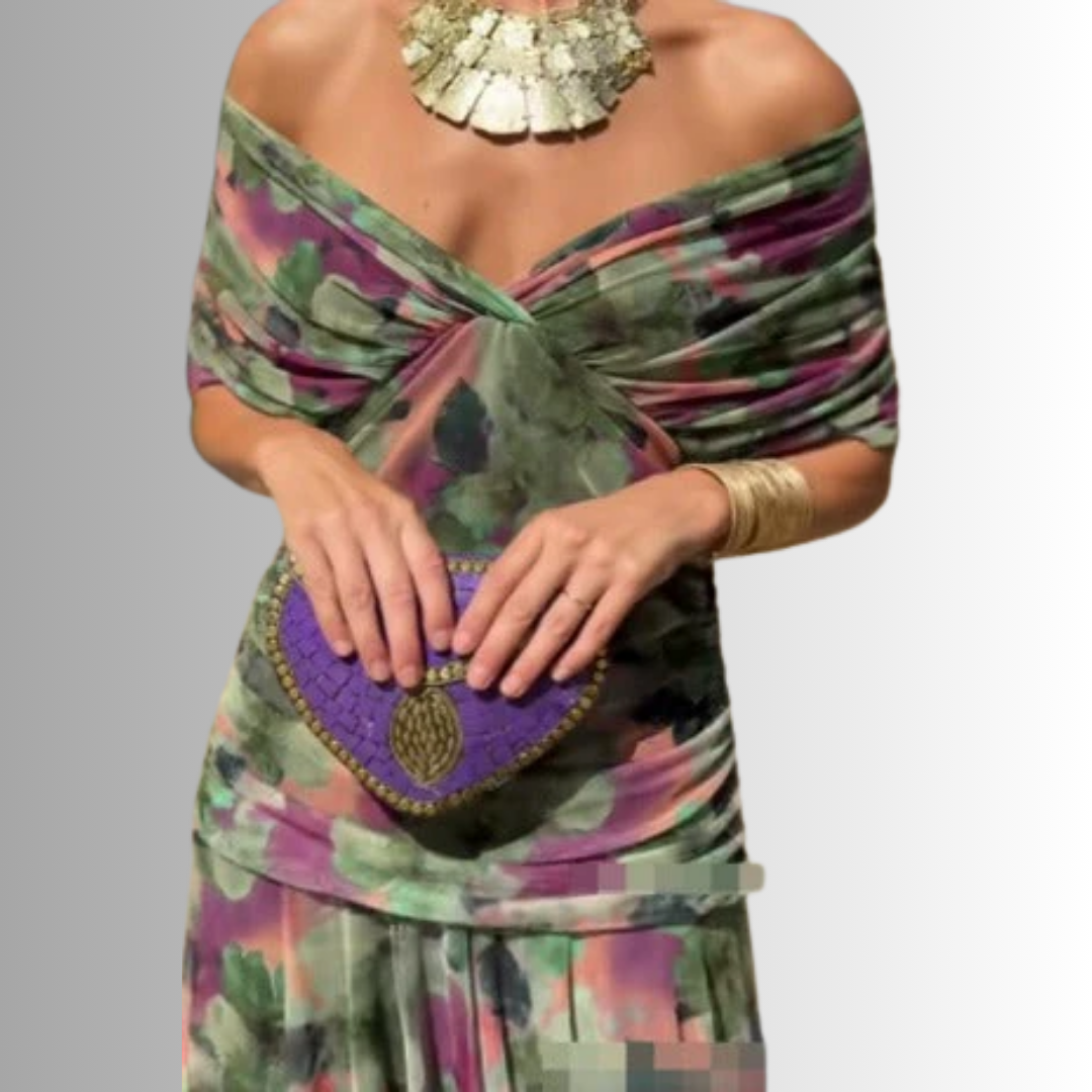 Maxi Dress with Bias-Inspired Panels and Soft Waist Shaping, Full-Length Lightweight Fabric