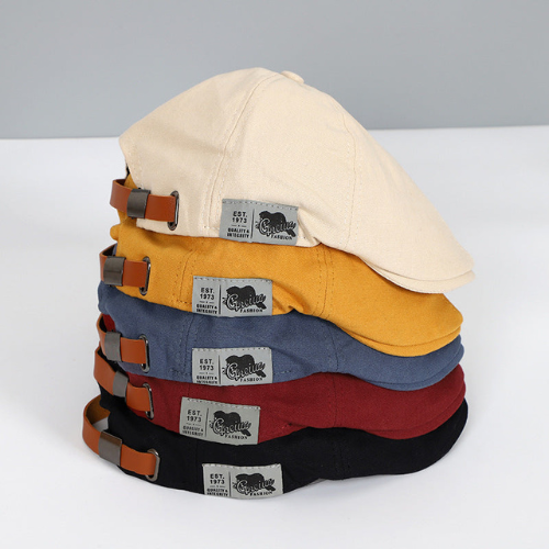 Men's Beret with Adjustable Strap and Breathable Lightweight Fabric, Unisex Design