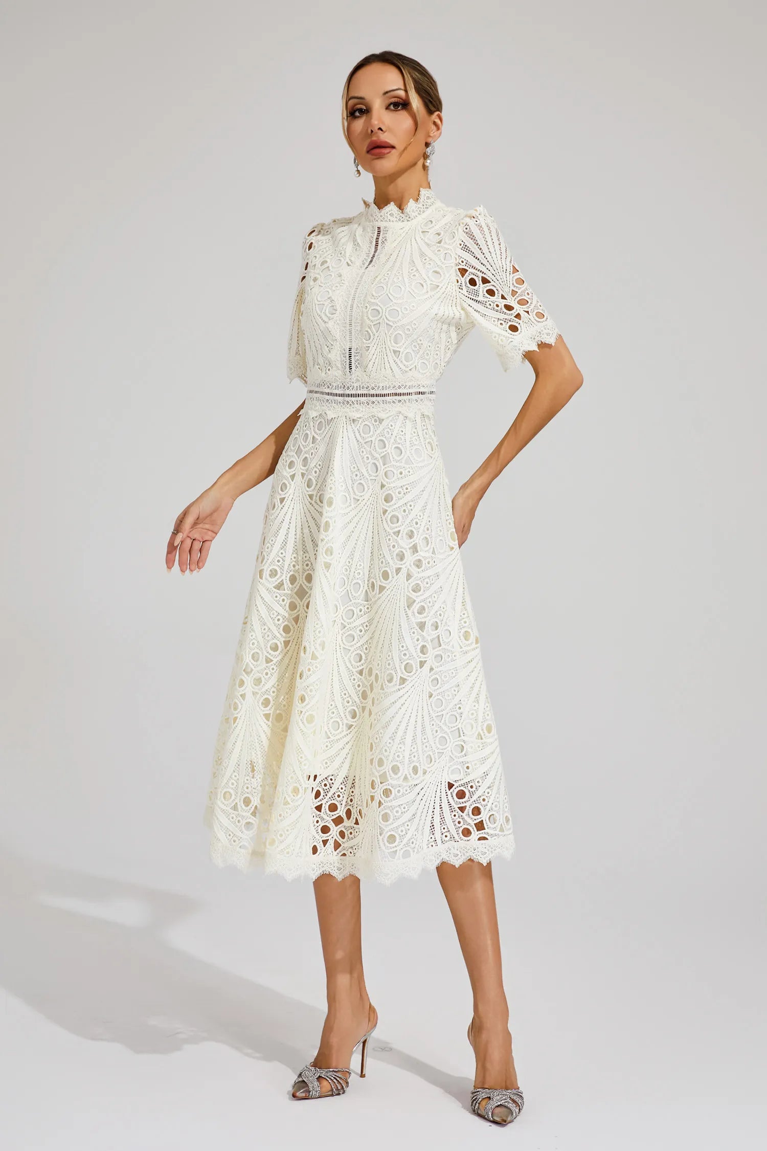 Lexi | Elegant Lace Midi Dress for Women - Image 11