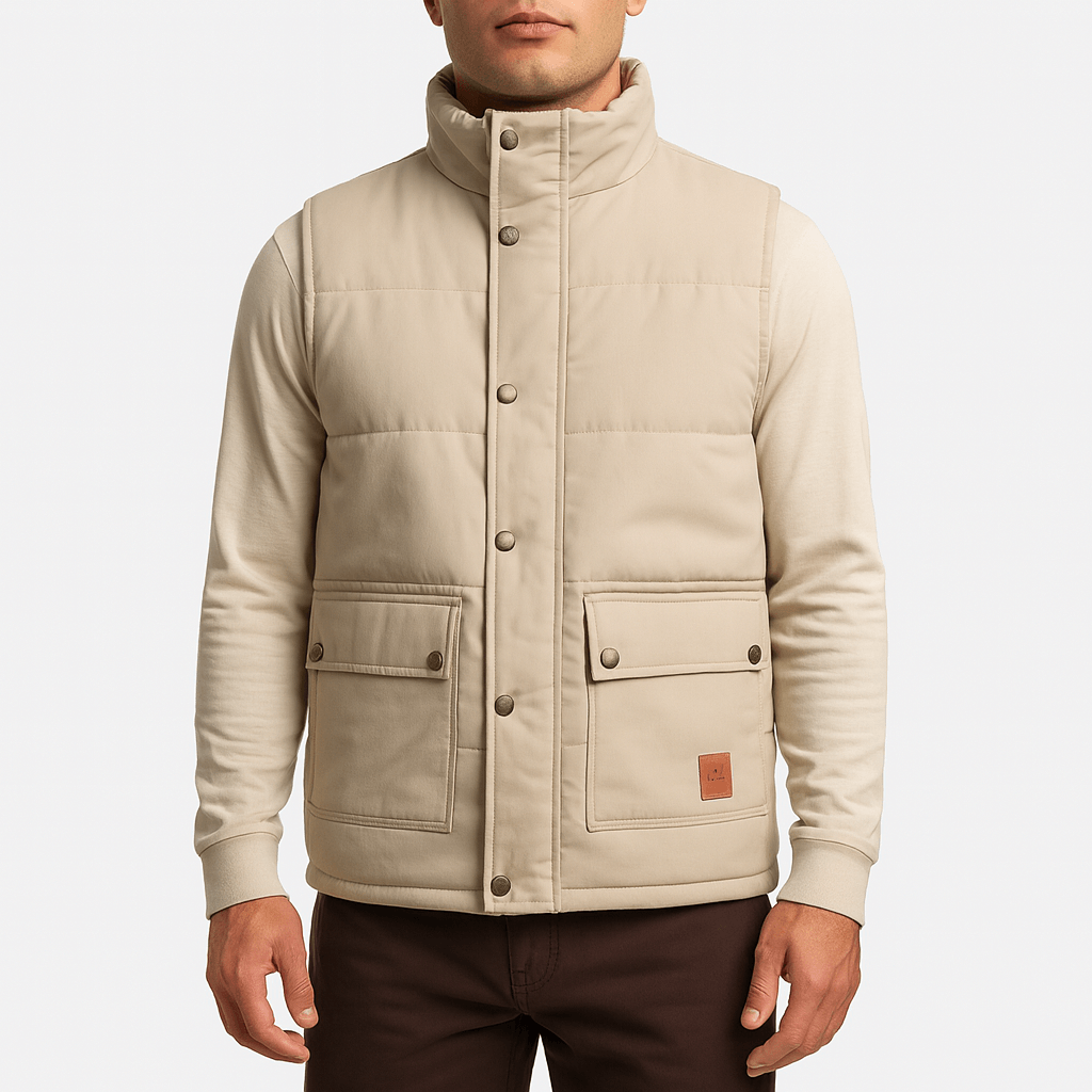 Luminovi | Quilted Stand Collar Vest