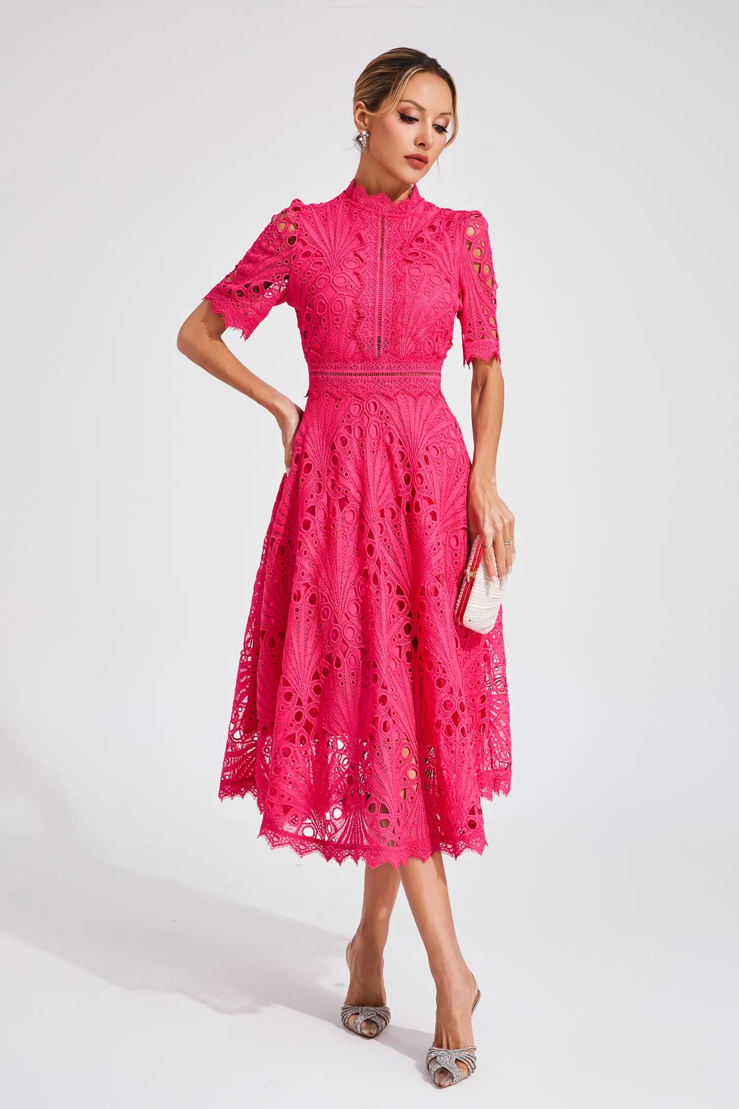 Lexi | Elegant Lace Midi Dress for Women - Image 4