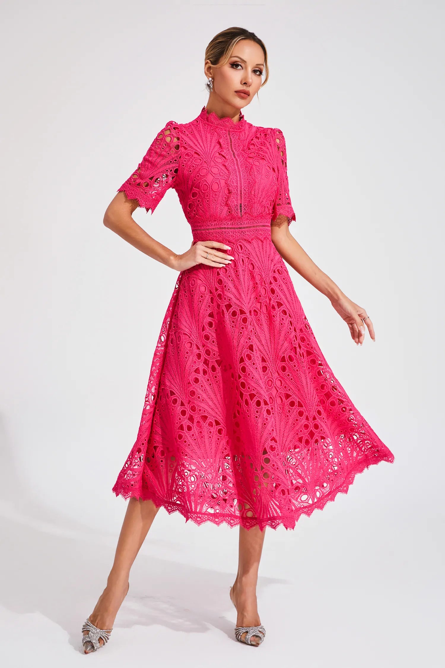 Lexi | Elegant Lace Midi Dress for Women - Image 5