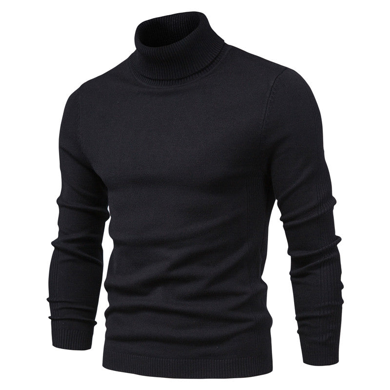 Men's Turtleneck Sweater with Soft Knit Blend and Relaxed Casual Fit, Machine Washable
