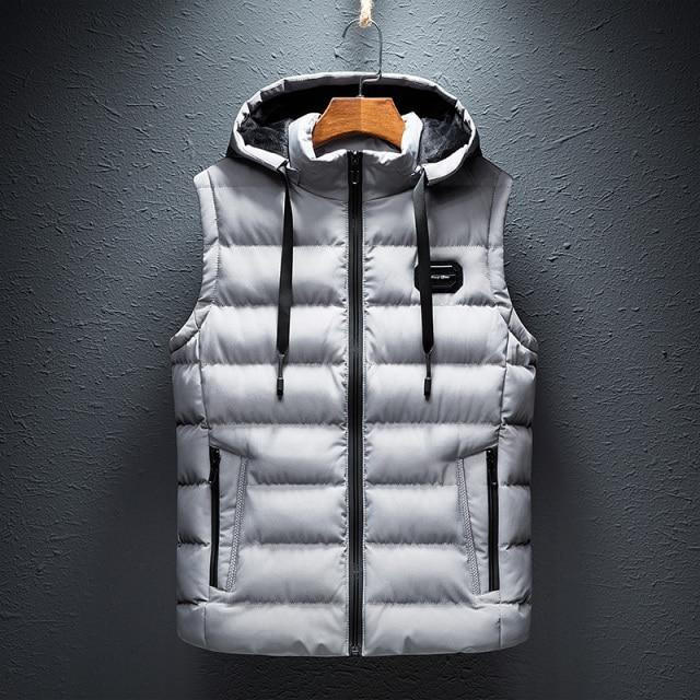 Sleeveless Hooded Vest with Polyester Cotton Blend and Extended Size Range