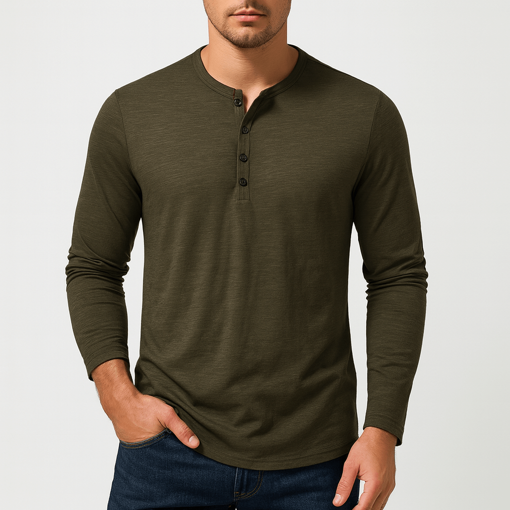 Luminovi | Henley Long Sleeve Shirt