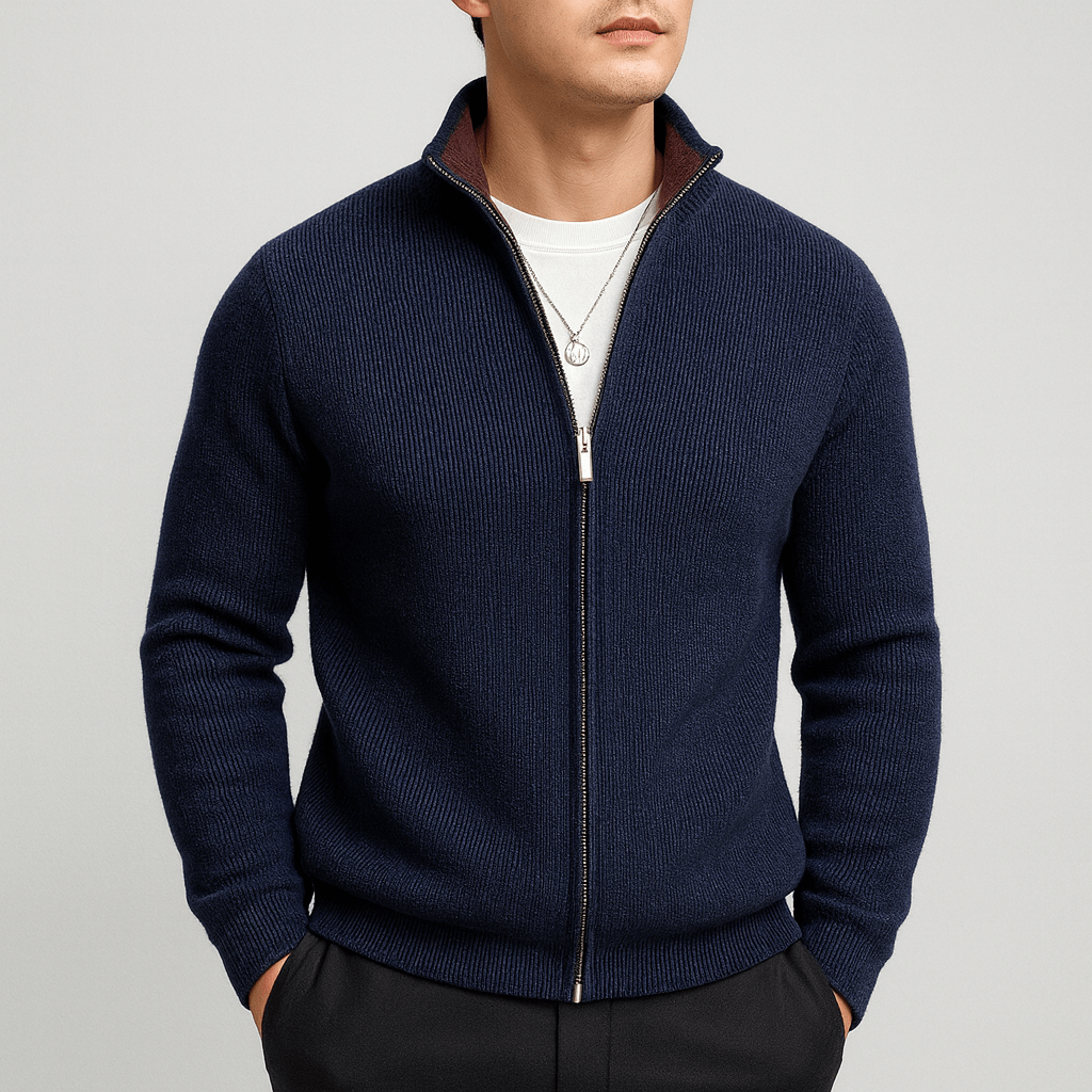 Luminovi | Knitted Zipper Sweater