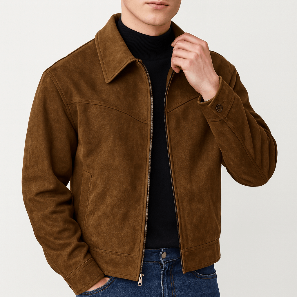 Luminovi | Suede Bomber Jacket
