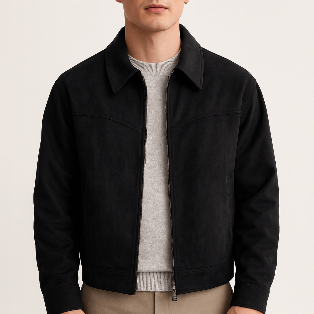 Luminovi | Suede Bomber Jacket