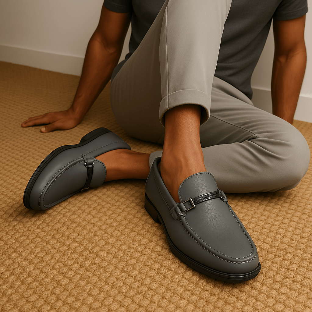LumiNovi | Business Leather Loafers