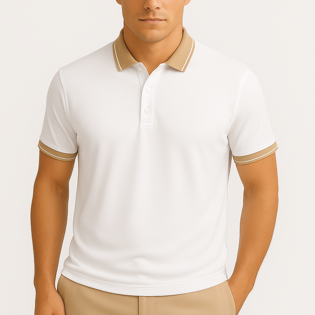 LumiNovi | Contrast Collar Polo Shirt