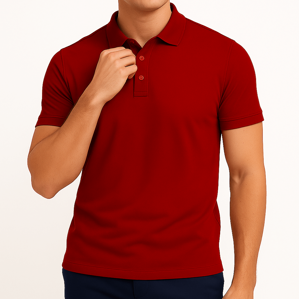 LumiNovi | Slim Fit Lapel Polo Shirt