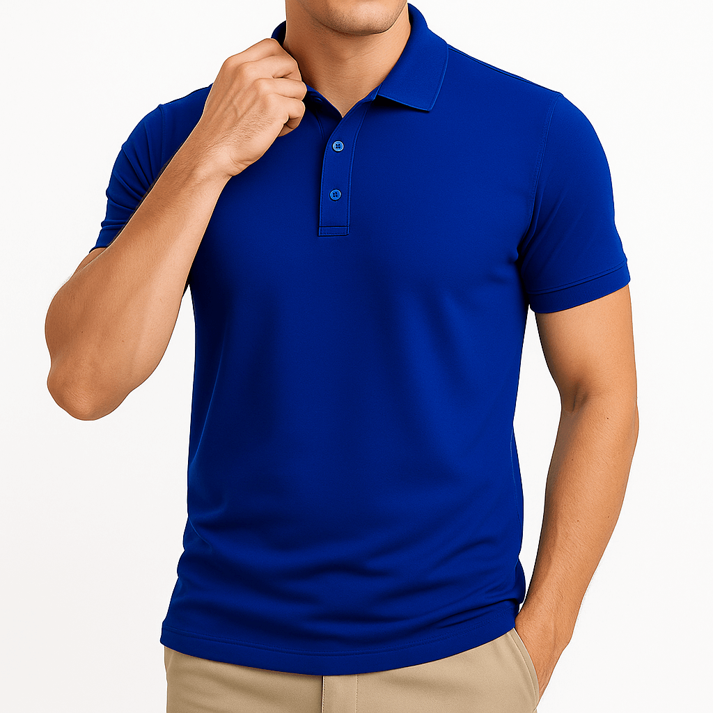 LumiNovi | Slim Fit Lapel Polo Shirt