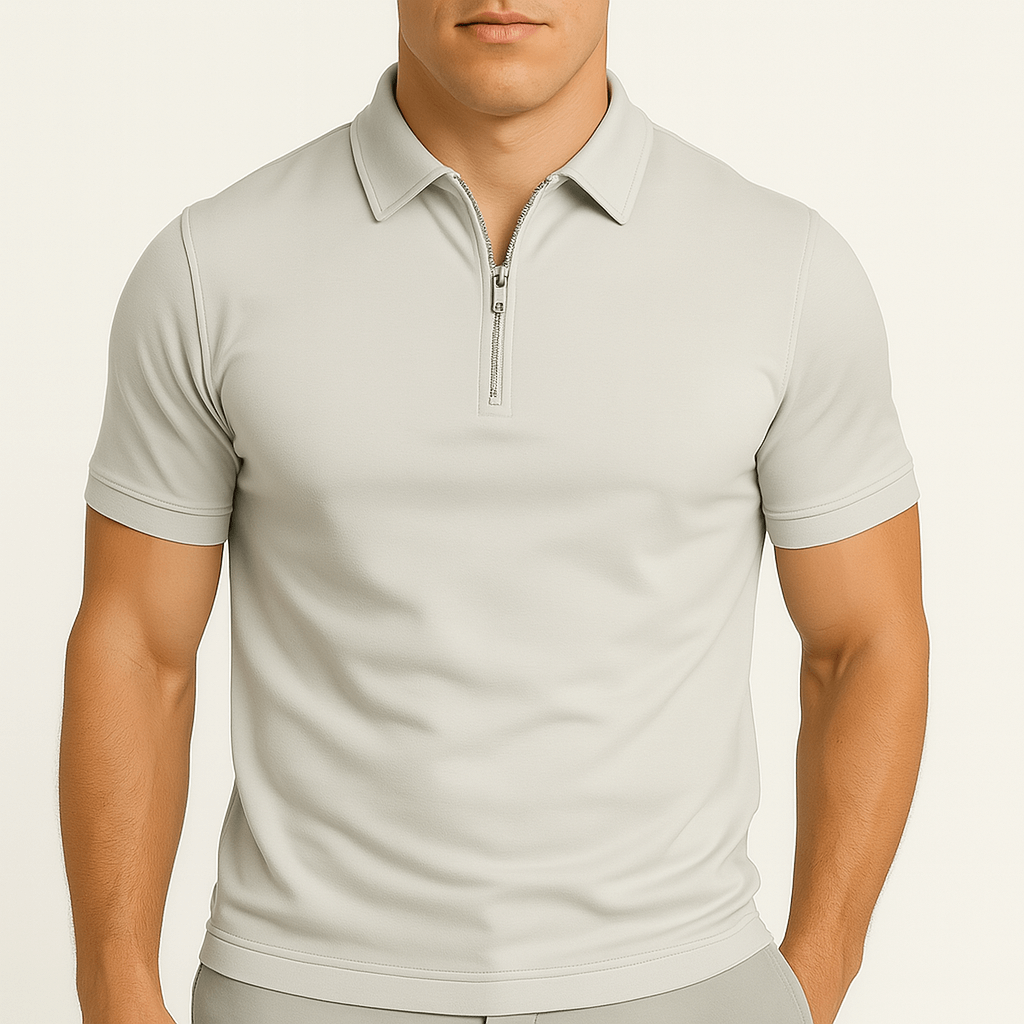 LumiNovi | Zipper Polo Shirt