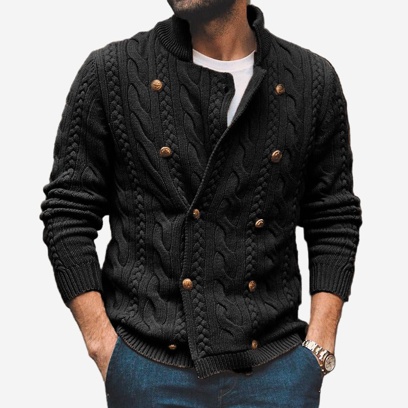Luminovi | Cable Knit Cardigan-Cardigans