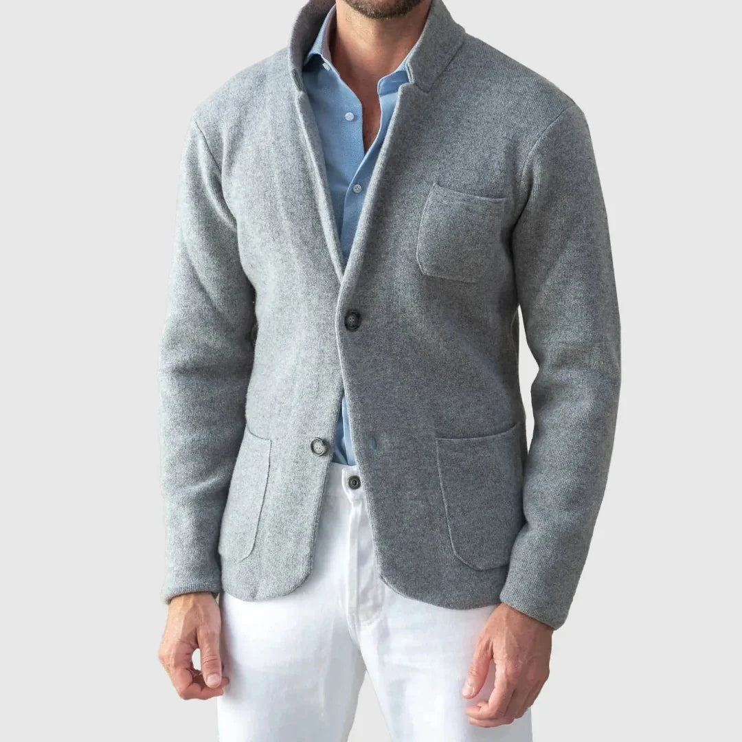 Luminovi | Casual Buttoned Knit Blazer-Jacket