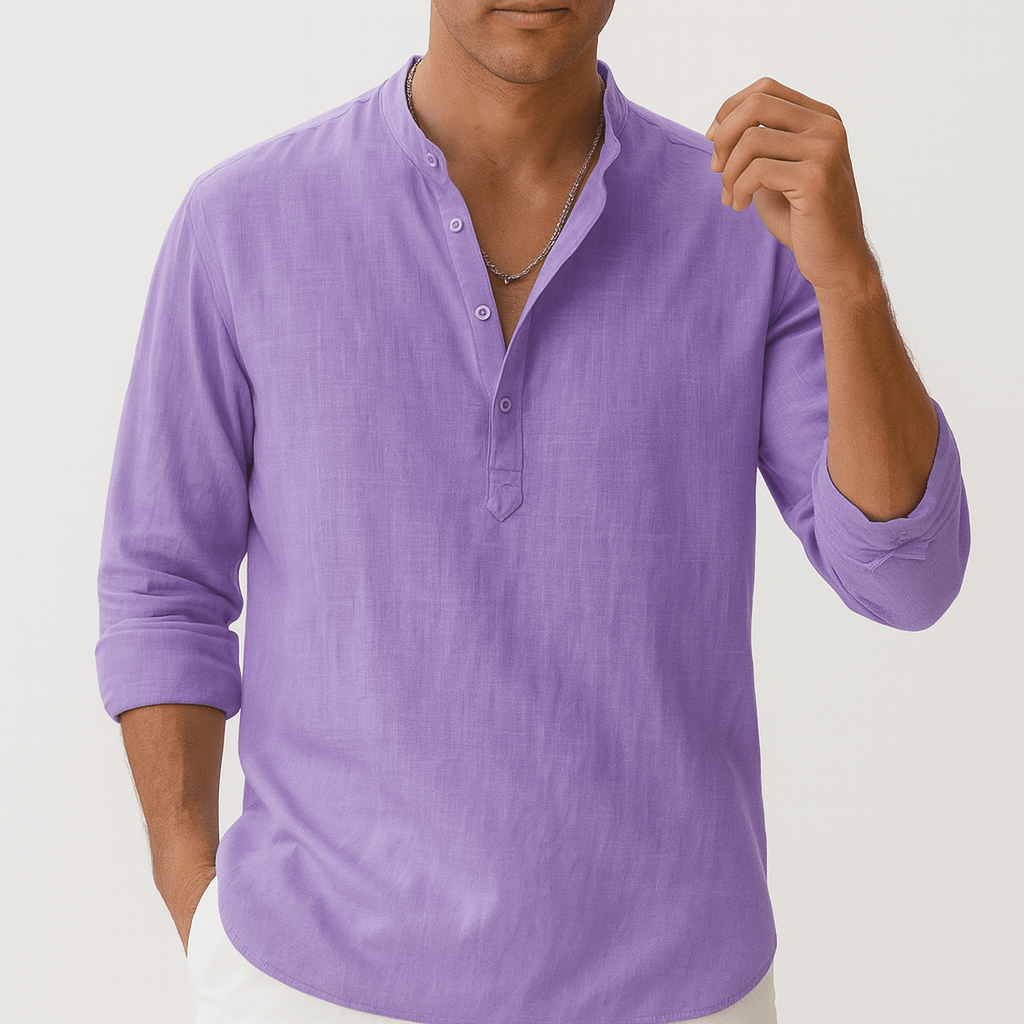 Luminovi | Classic Linen Long Sleeve Shirt