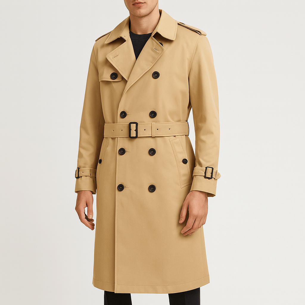 Luminovi | Cotton Blend Trench Coat-Trench Coat