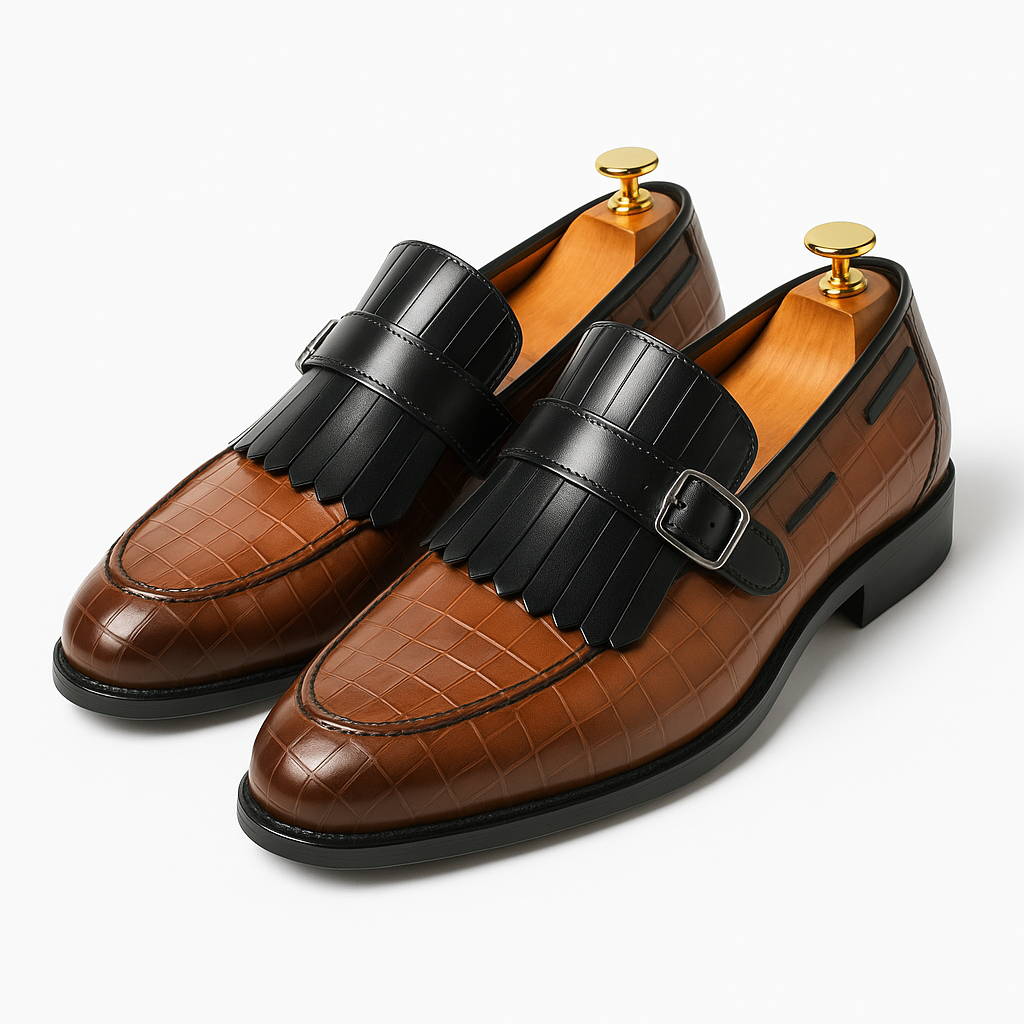 Luminovi | Croc Texture Loafers