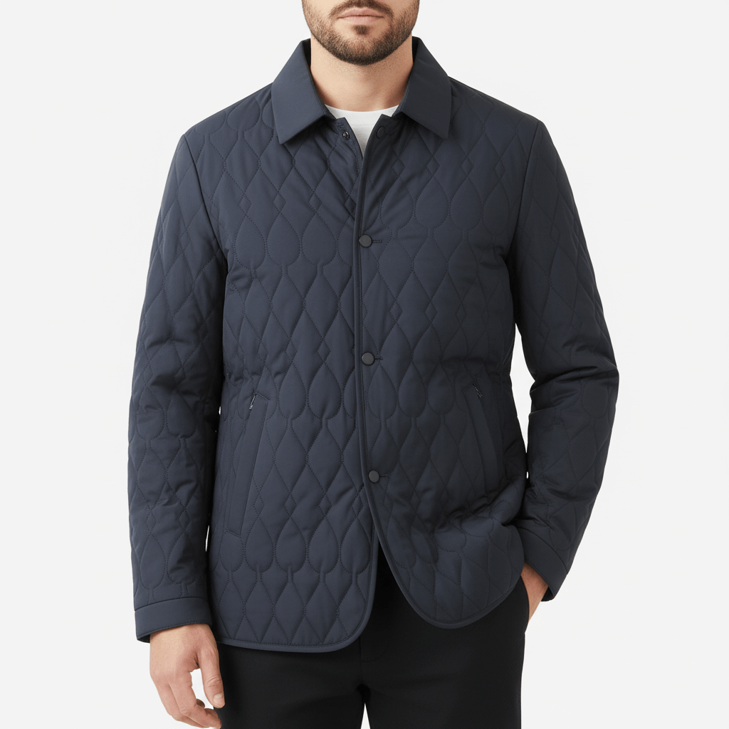Luminovi | Diamond Quilted Jacket-Jacket