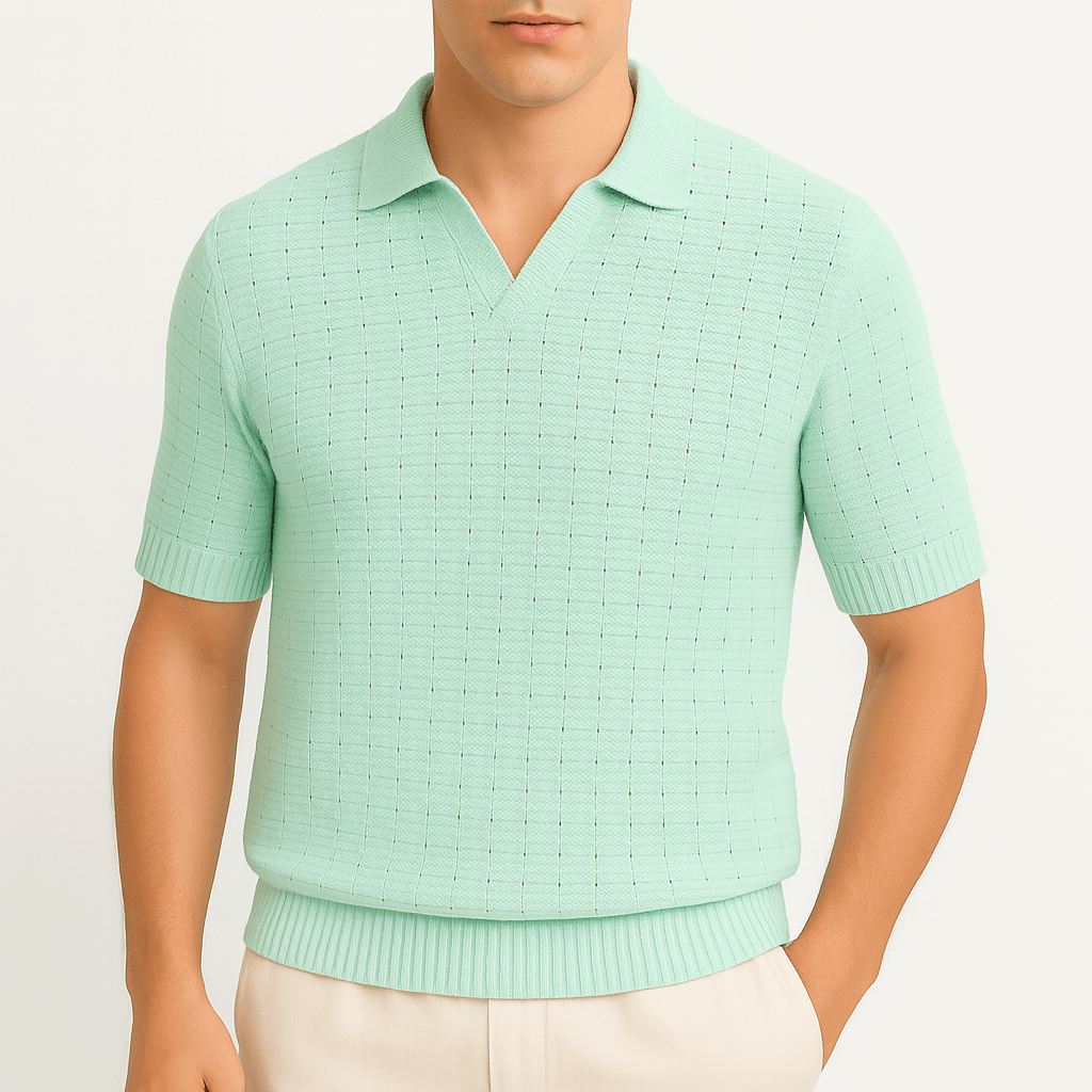 Luminovi | Italian Knitted Polo Shirt
