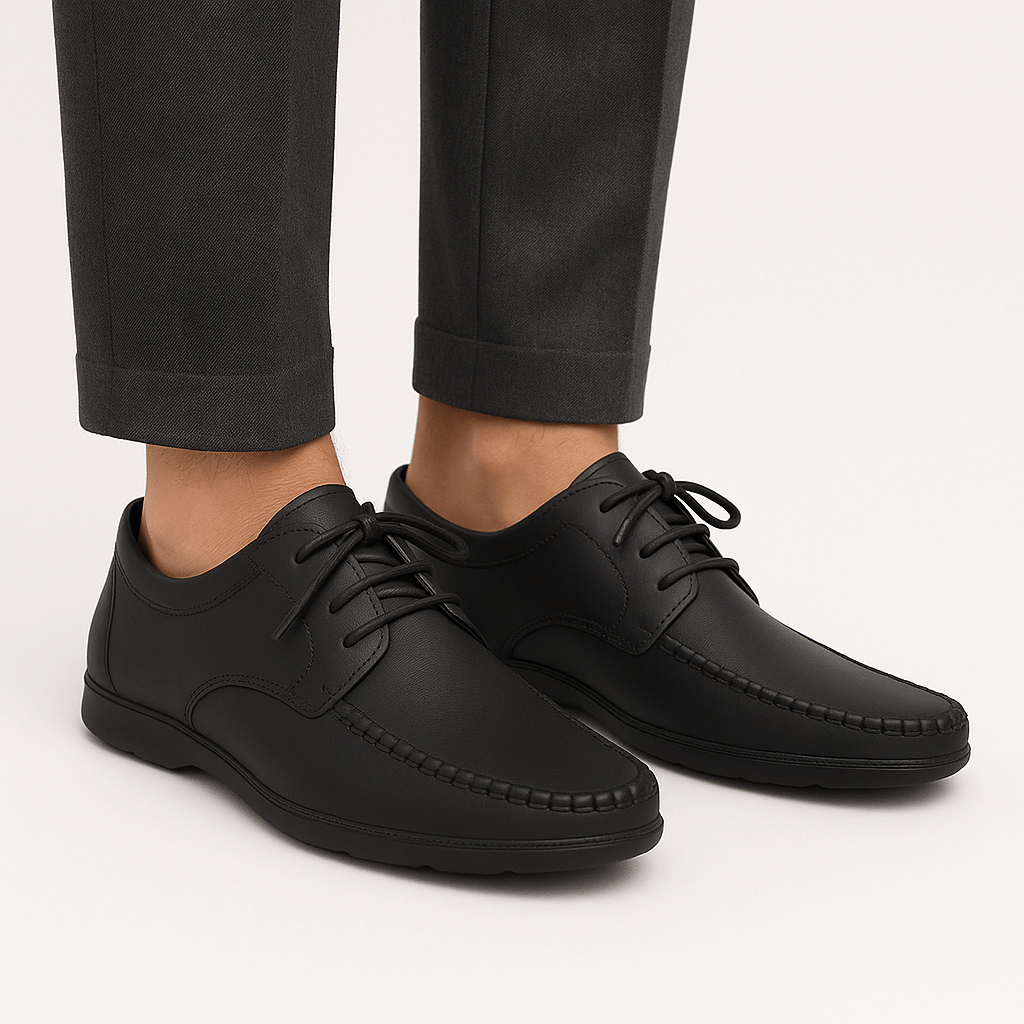 Luminovi | Lace-Up Leather Loafers