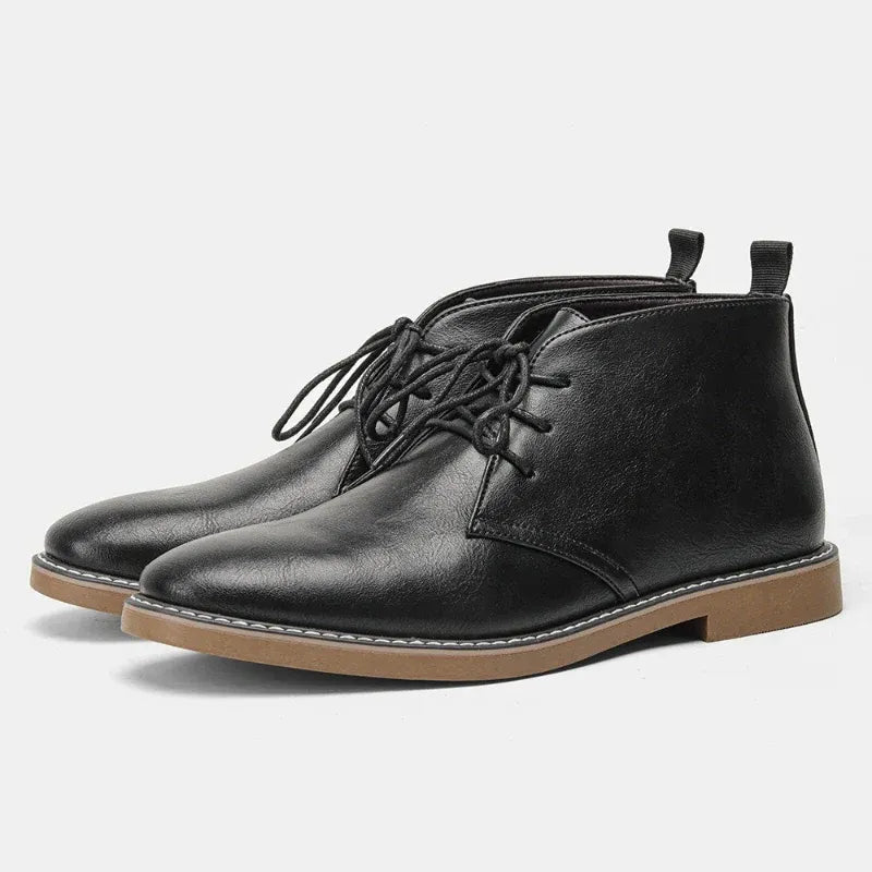 Luminovi | Leather Chukka Boots-Men's Leather Boots