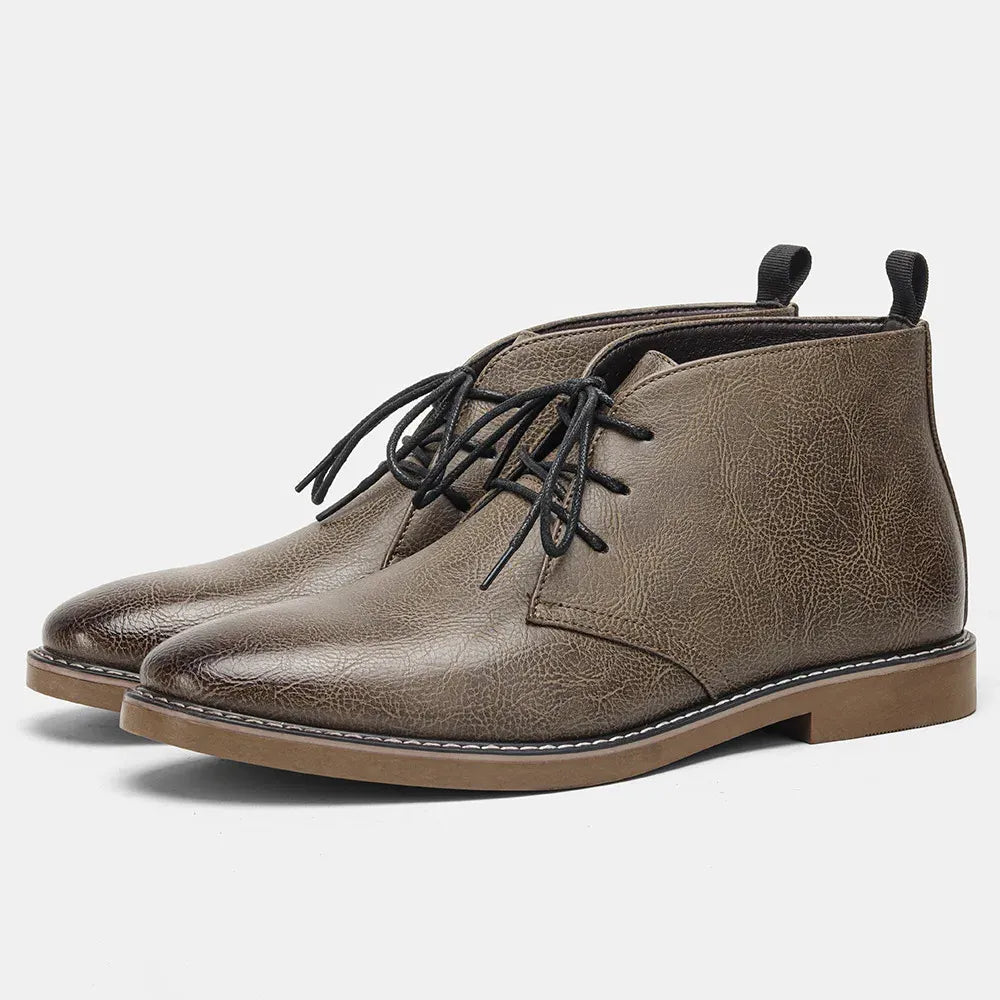 Luminovi | Leather Chukka Boots-Men's Leather Boots
