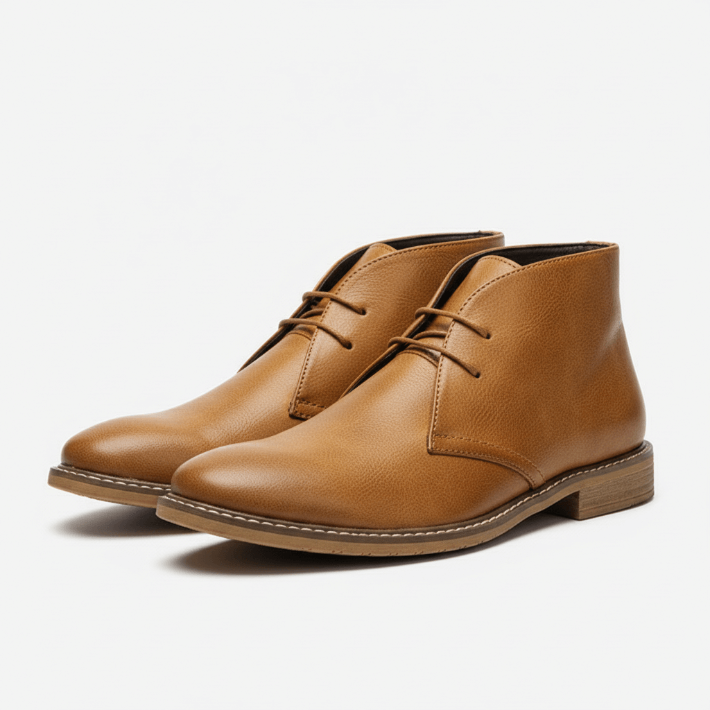 Luminovi | Leather Chukka Boots-Men's Leather Boots
