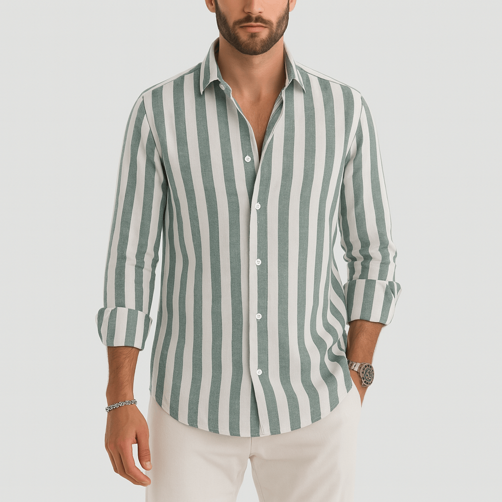 Luminovi | Linen Stripe Summer Shirt