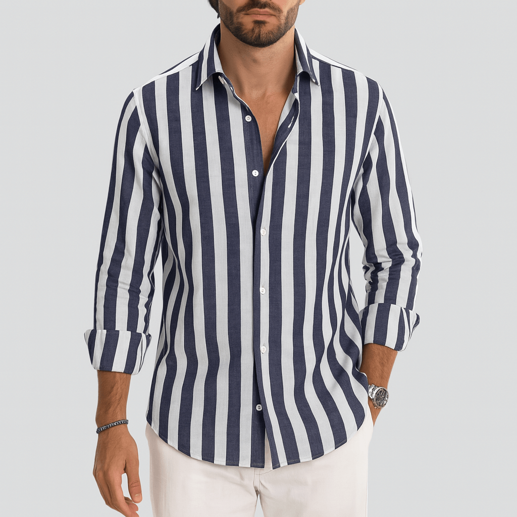 Luminovi | Linen Stripe Summer Shirt