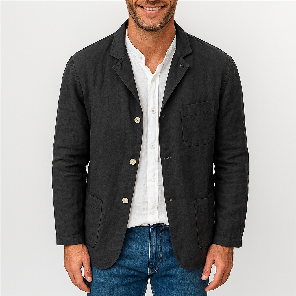 Luminovi | Linen Tailored Blazer-Jacket