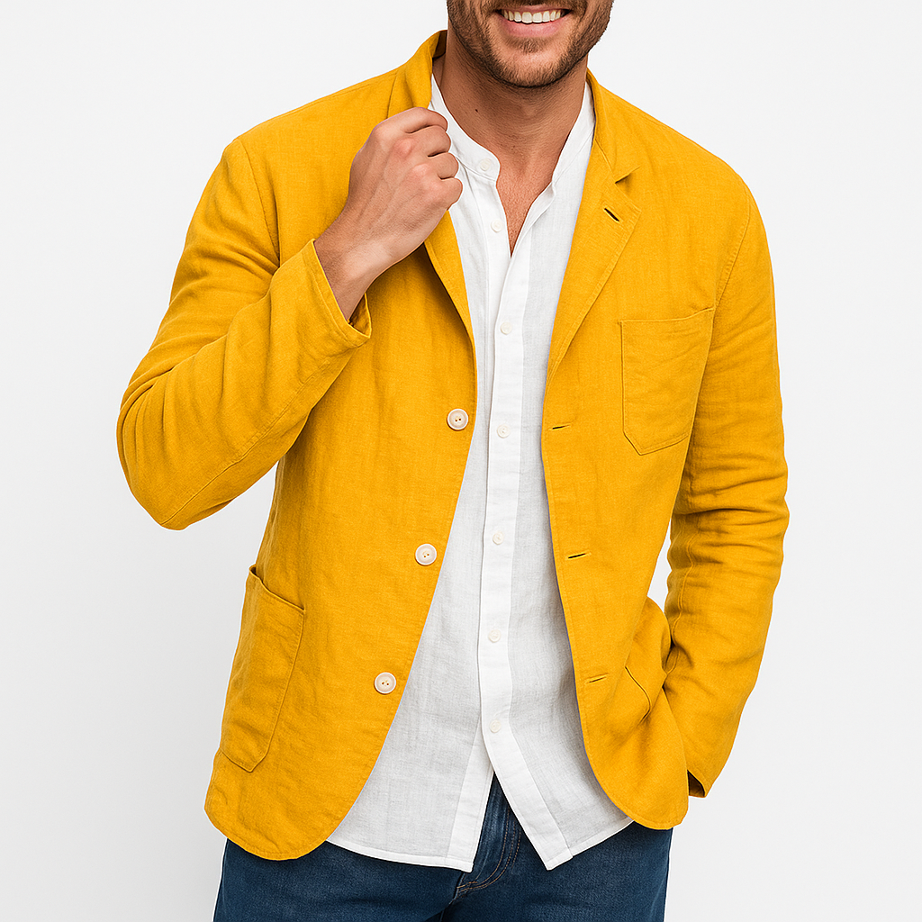 Luminovi | Linen Tailored Blazer-Jacket