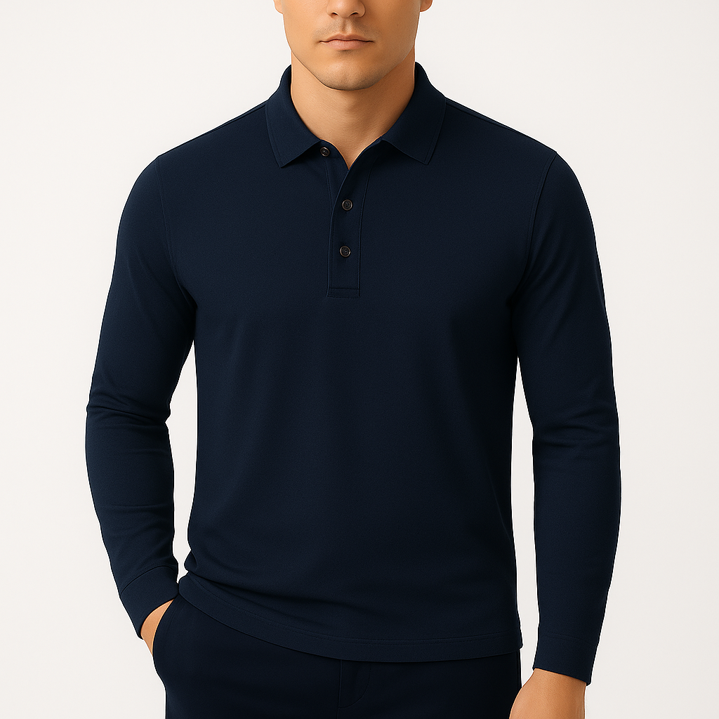 Luminovi | Long Sleeve Polo Shirt-