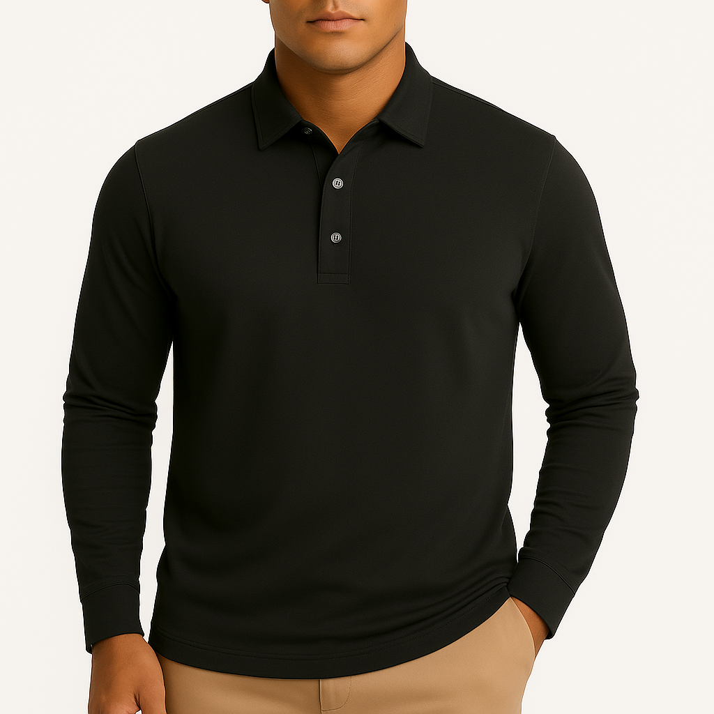 Luminovi | Long Sleeve Polo Shirt-