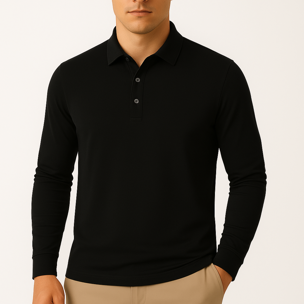 Luminovi | Long Sleeve Polo Shirt-