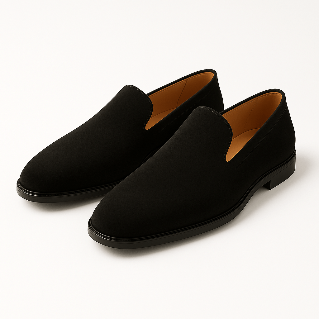 Luminovi | Pointed Leather Red Sole Loafers