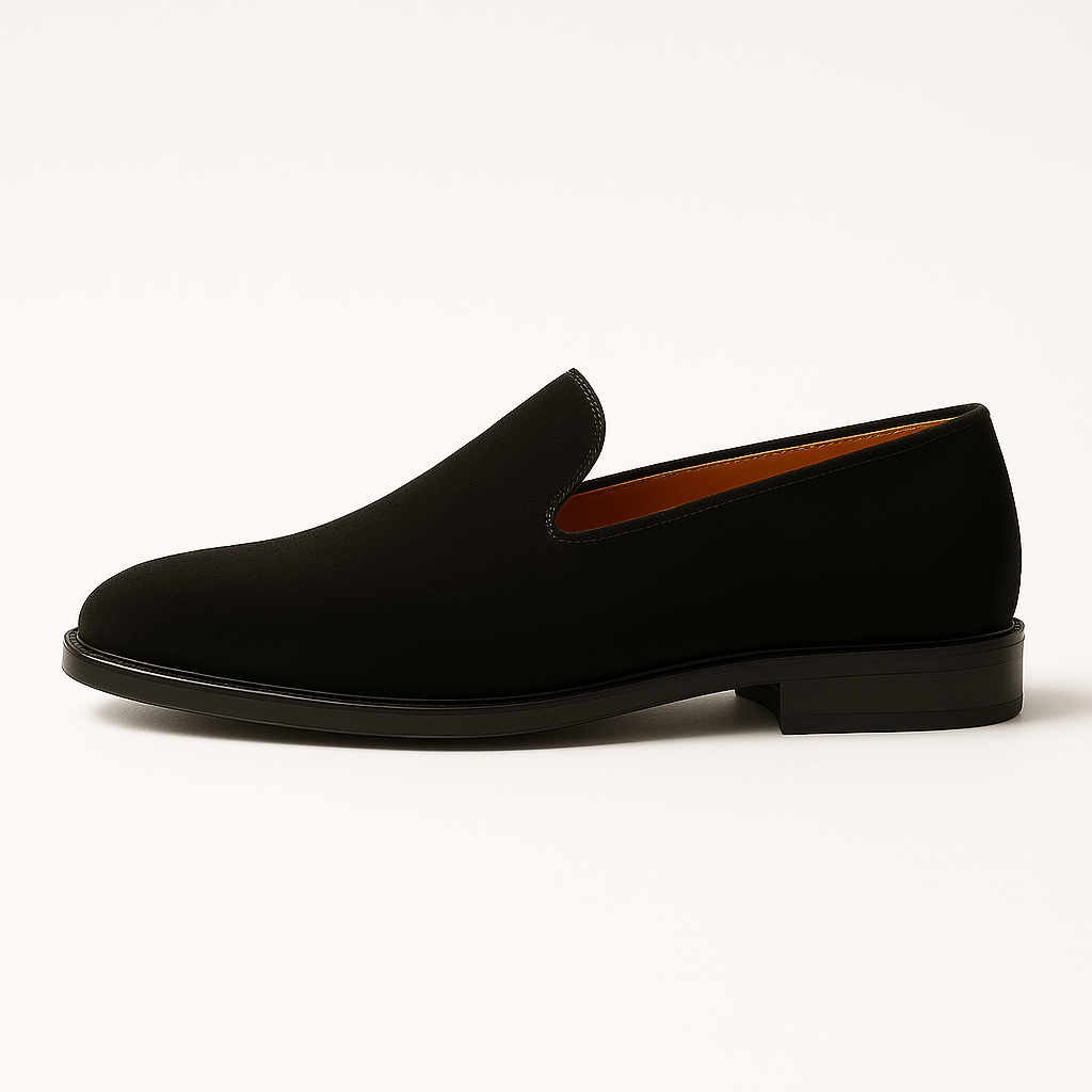 Luminovi | Pointed Leather Red Sole Loafers
