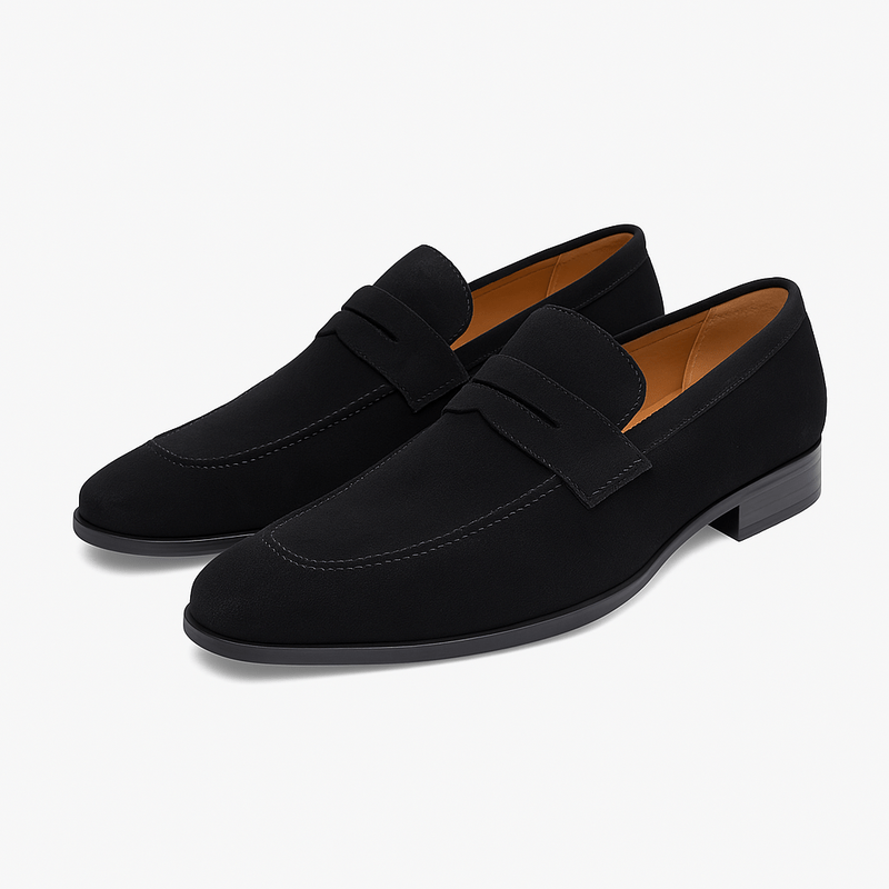 Domoir | Lugano Suede Penny Loafers