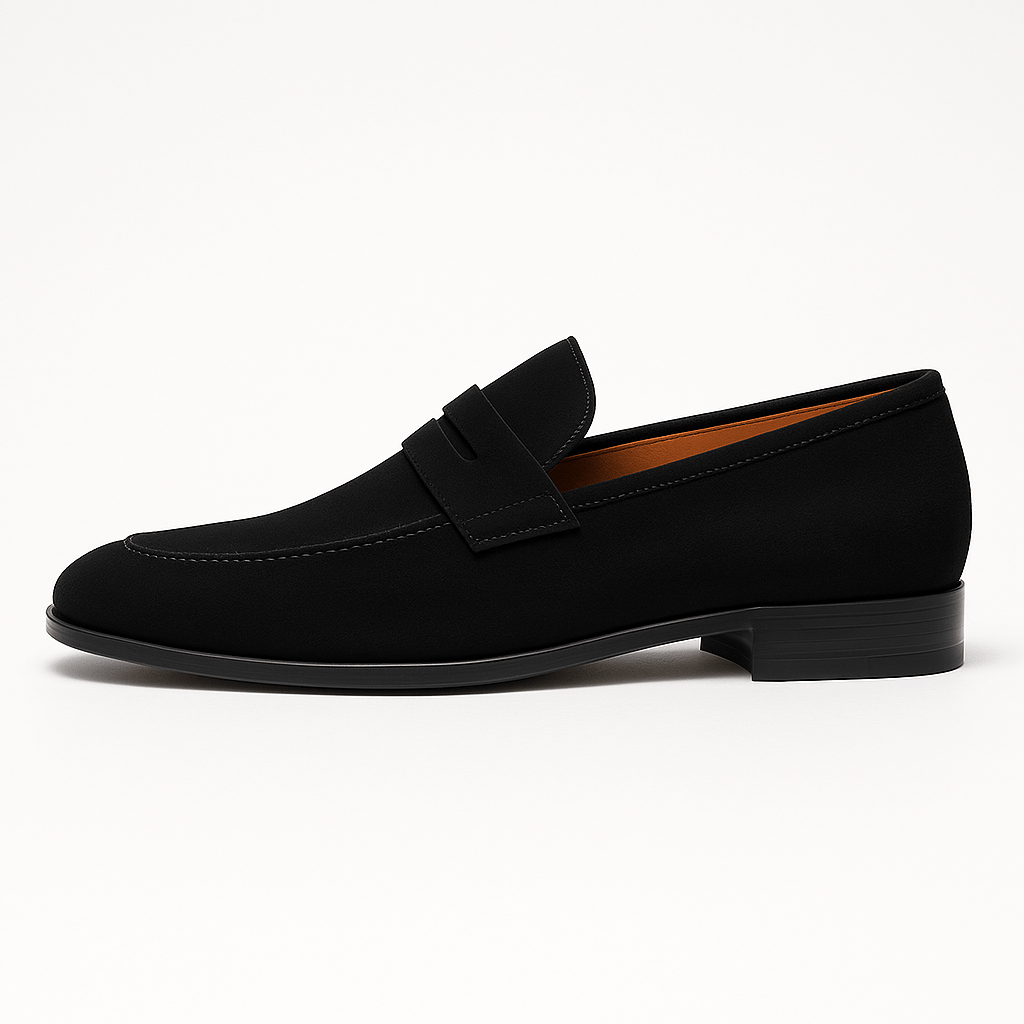 Domoir | Lugano Suede Penny Loafers