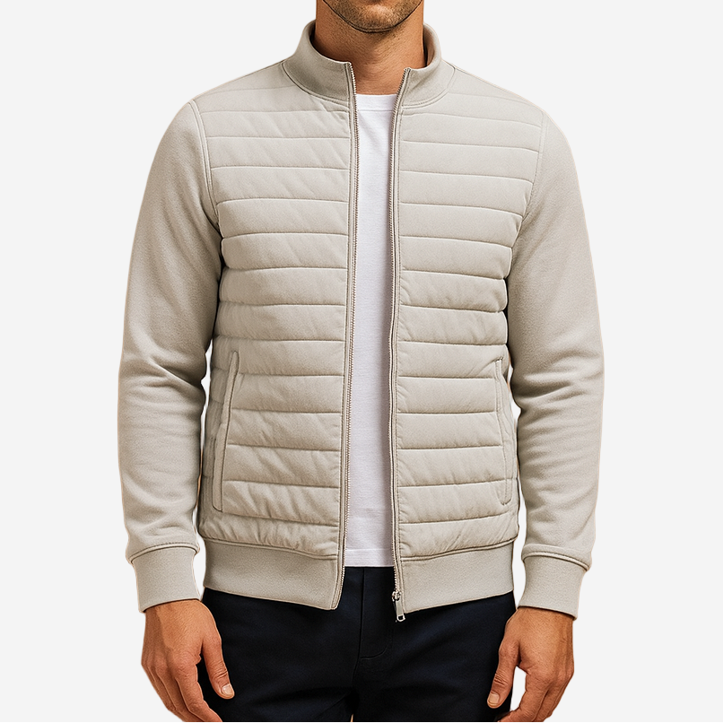 Luminovi | Quilted Bomber Jacket-Jacket