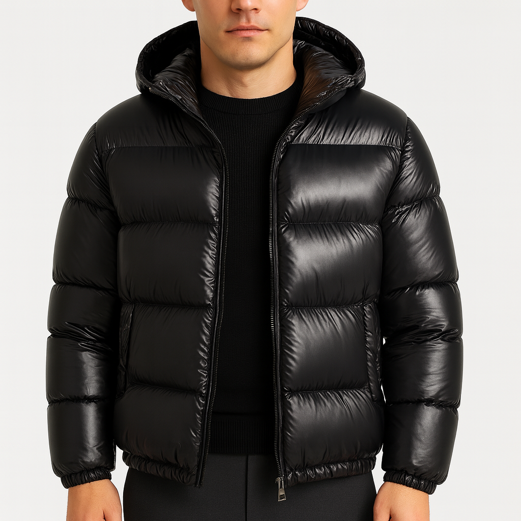 Luminovi | Quilted Hooded Puffer Jacket-Jacket