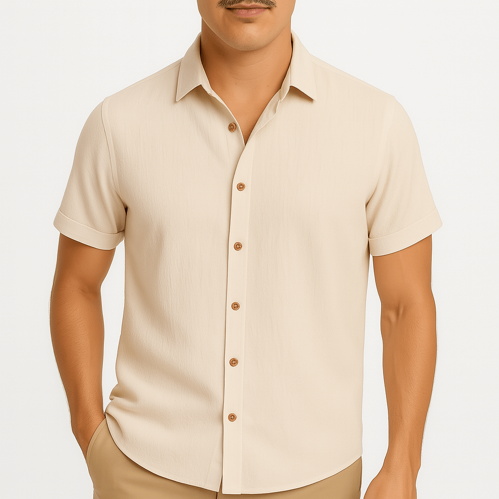 Luminovi | Relaxed Fit Short Collared Shirt