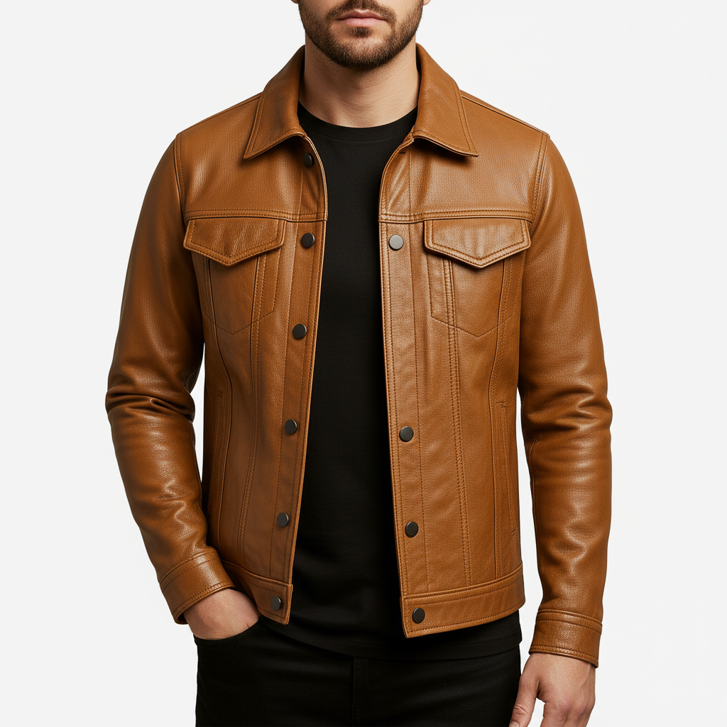 Luminovi | Rider Leather Jacket-Jacket