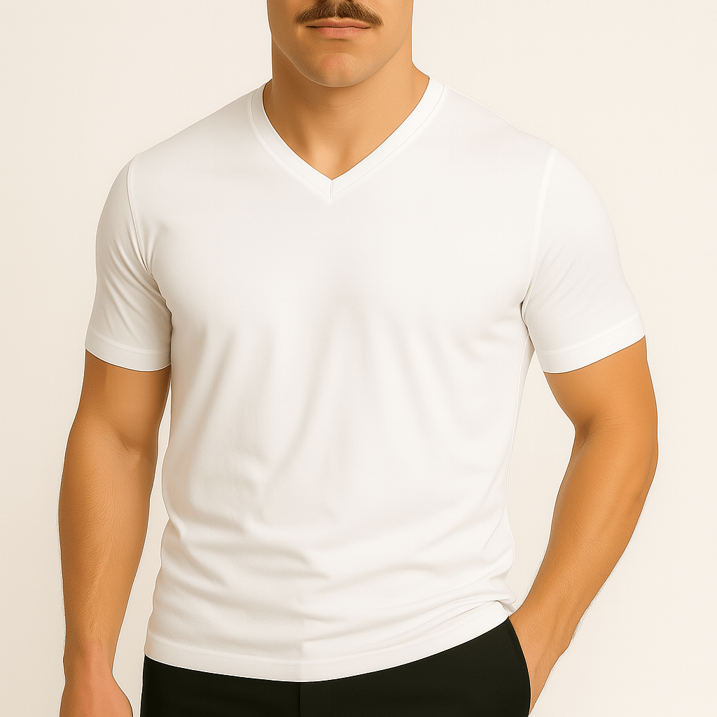 Luminovi | Slim Fit V-Neck Shirt